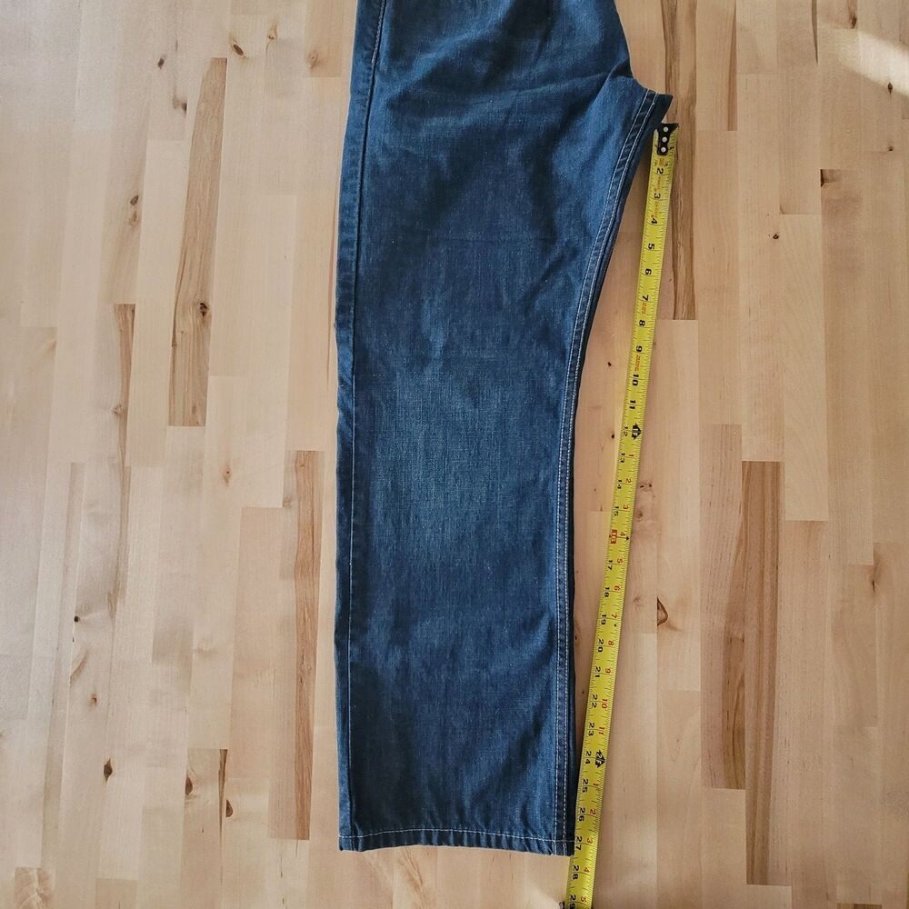 Levis 514 Mens Jeans 33 x 30 Blue Slim Straight Leg Medium Wash Preppy Western - Picture 7 of 11